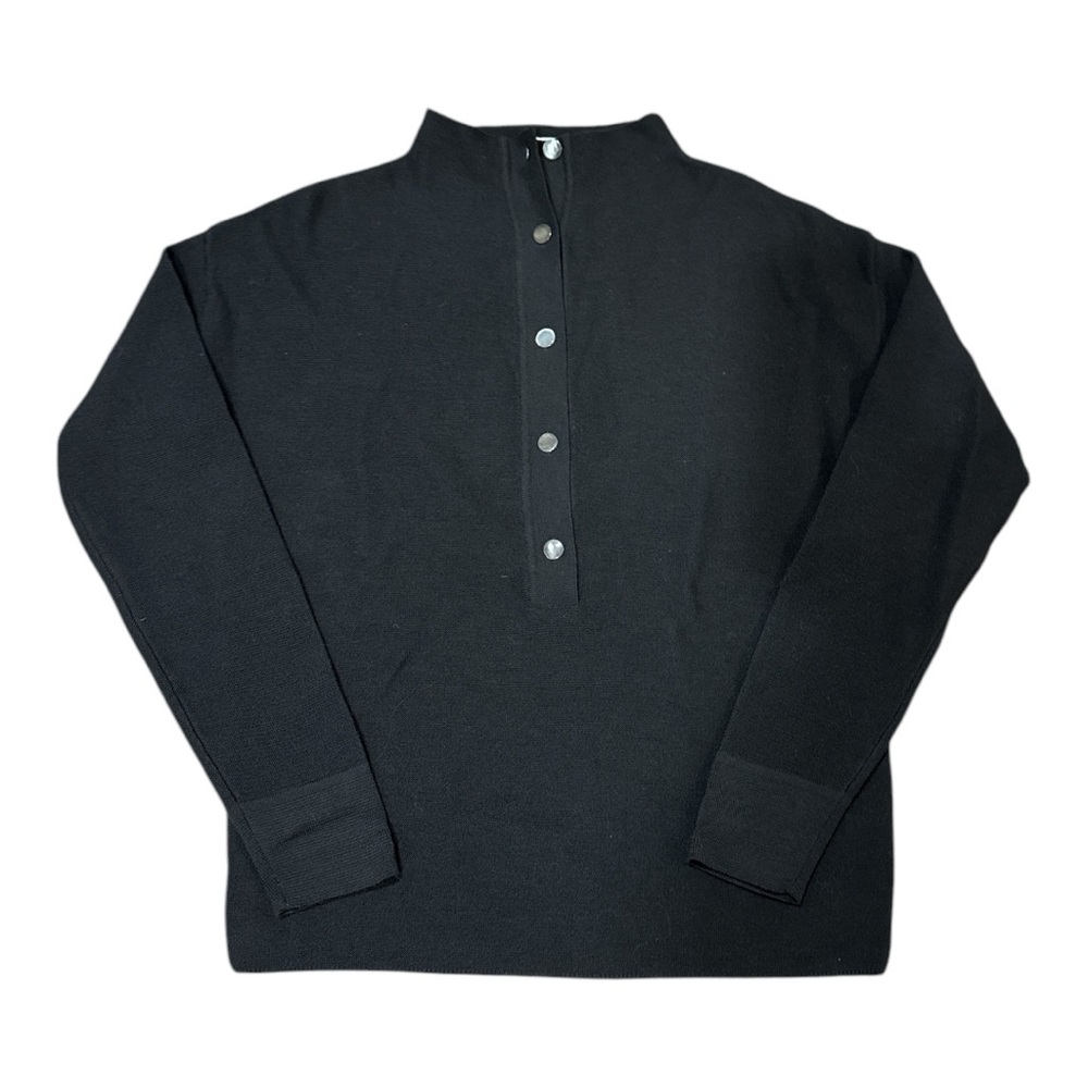 Molli Black Button-Up Sweater